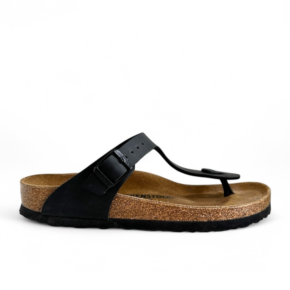 Birkenstock Gizeh Sandal Birko-Flor Size 40 Narrow Black